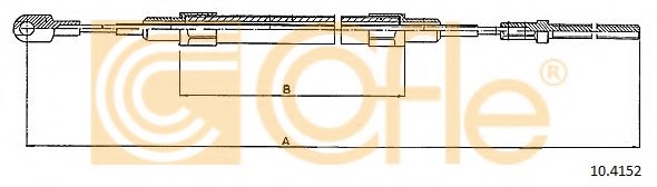 COFLE 10.4152 Cable, parking brake
